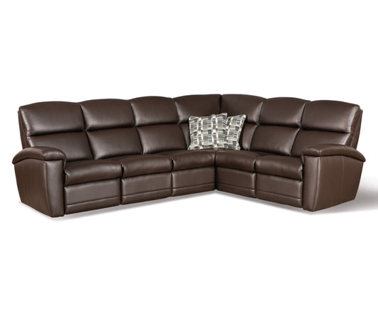 Houston Sectional w/ Wallhugger Reclining Ends