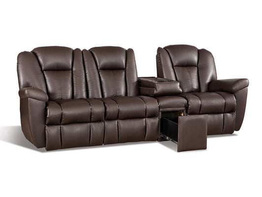 100" Dutch Boy Wallhugger Sofa with Extra Theater Seat Section