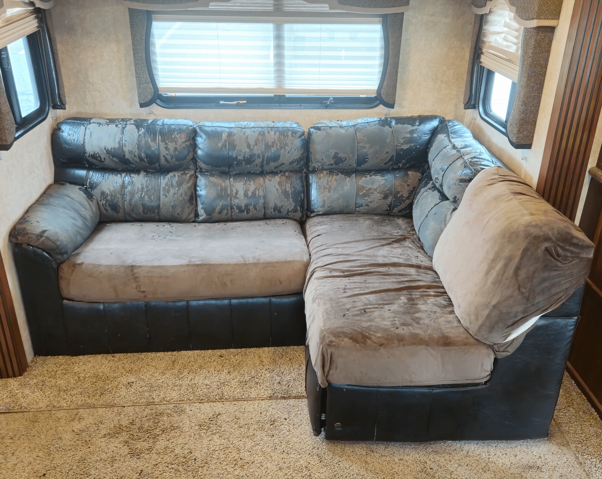 RV interior before transformation
