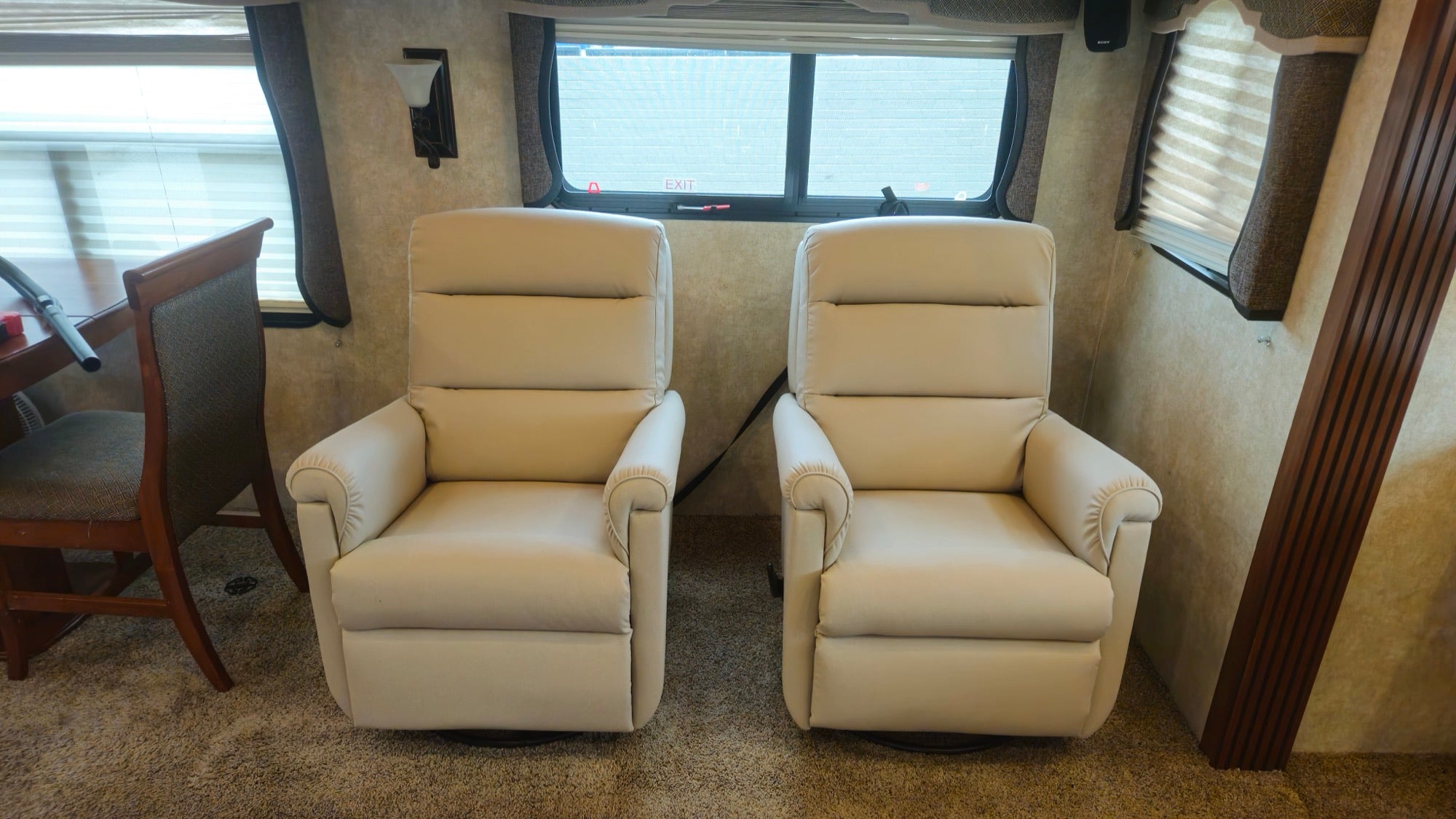 RV interior after new furniture