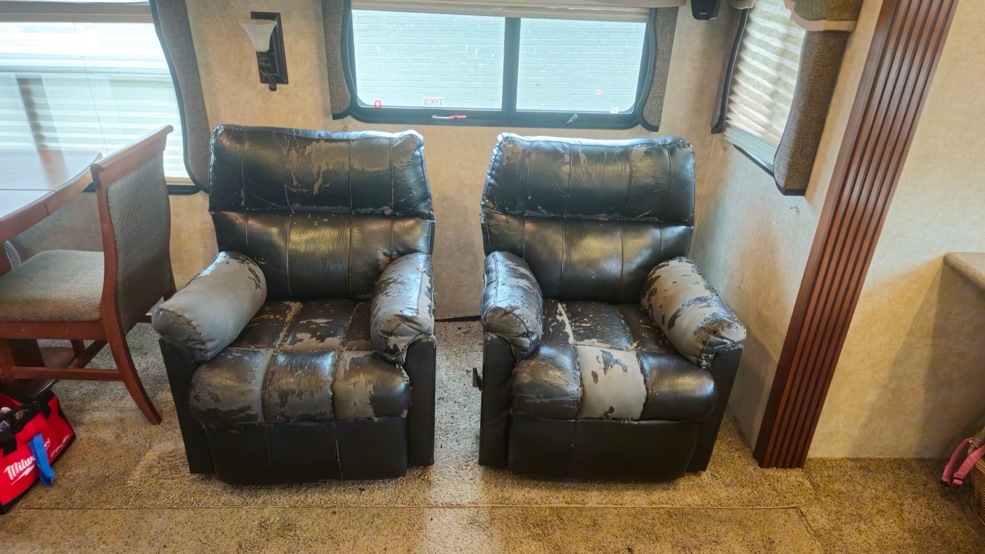 RV interior before new furniture